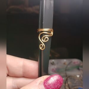Handmade Elegant Spiral Ear Cuff For Right Ear Only, in Silver, Gold, or Copper